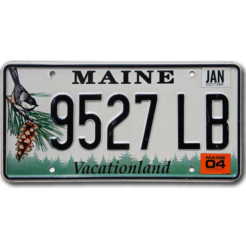 Amerikai rendszám Maine Chickadee 9527 LB