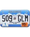 Motoros amerikai rendszám Colorado Veteran 509 GLM