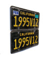 Amerikai rendszám California Black 1995V12 pár
