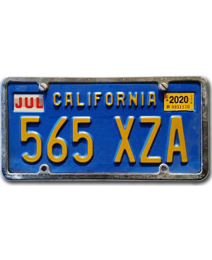 Amerikai rendszám California Blue 565 XZA