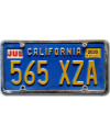 Amerikai rendszám California Blue 565 XZA