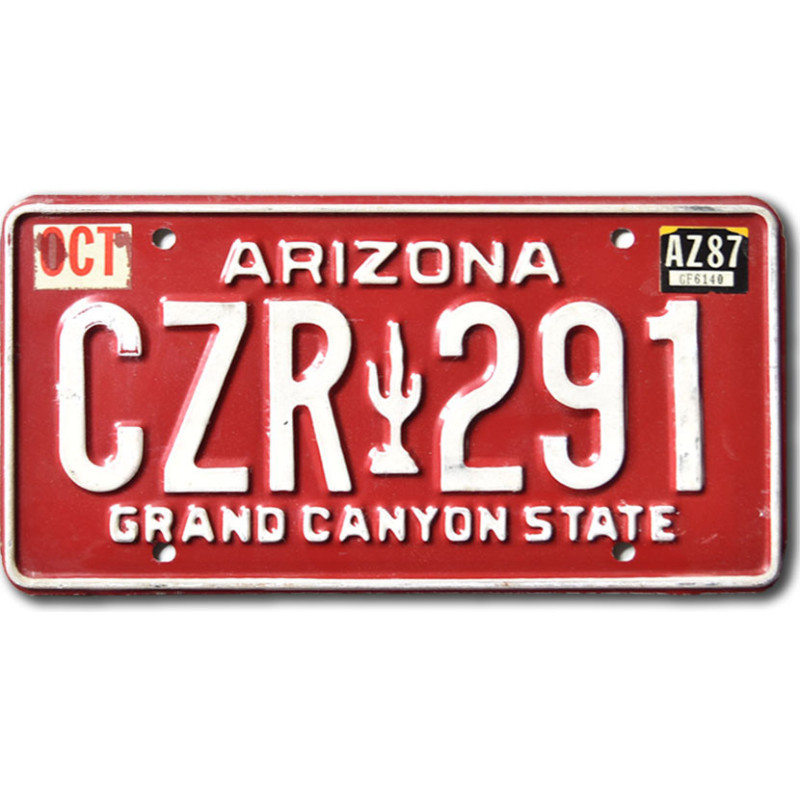 Amerikai rendszám Arizona Red Cactus CZR 291