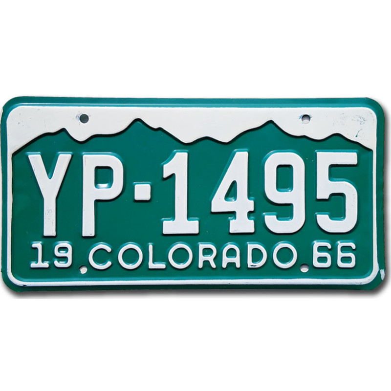 Amerikai rendszám Colorado 1966 Mountains YP-1495