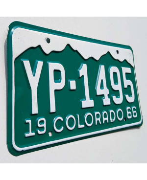 Amerikai rendszám Colorado 1966 Mountains YP-1495