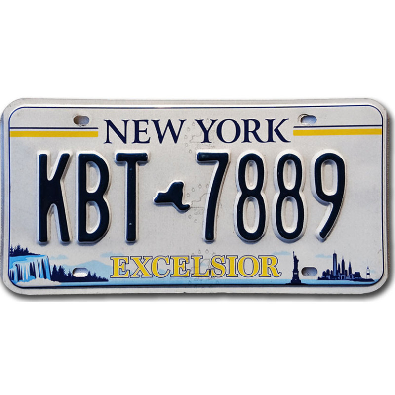 Amerikai rendszám New York Excelsior KBT-7889