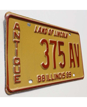 Amerikai rendszám Illinois 1988 Antique 375 AV