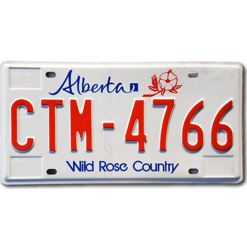Kanadai rendszám Alberta Wild Rose CTM-4766