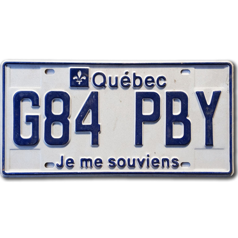 Kanadai rendszám Quebec Je Me Souviens G84 PBY