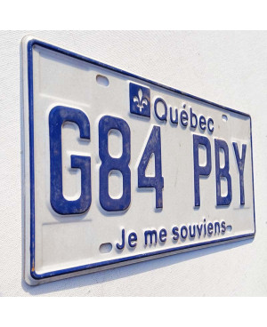 Kanadai rendszám Quebec Je Me Souviens G84 PBY