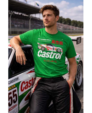 Férfi póló Castrol Racing Car Green