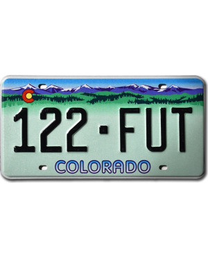 Amerikai rendszám Colorado Rocky Mountains 122-FUT