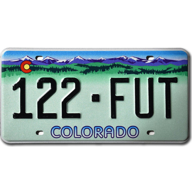 Amerikai rendszám Colorado Rocky Mountains 122-FUT