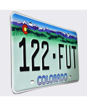 Amerikai rendszám Colorado Rocky Mountains 122-FUT