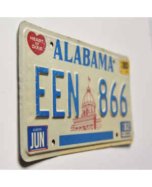 Amerikai rendszám Alabama 1980 Capitol EEN 866