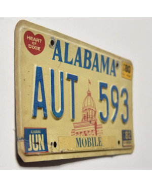 Amerikai rendszám Alabama 1980 Capitol AUT 593