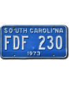Amerikai rendszám South Carolina 1973 Blue FDF 230