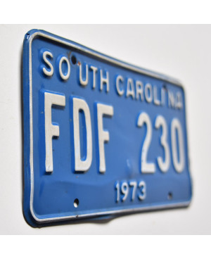 Amerikai rendszám South Carolina 1973 Blue FDF 230
