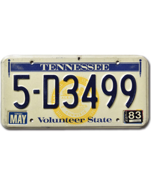 Amerikai rendszám Tennessee Volunteer State