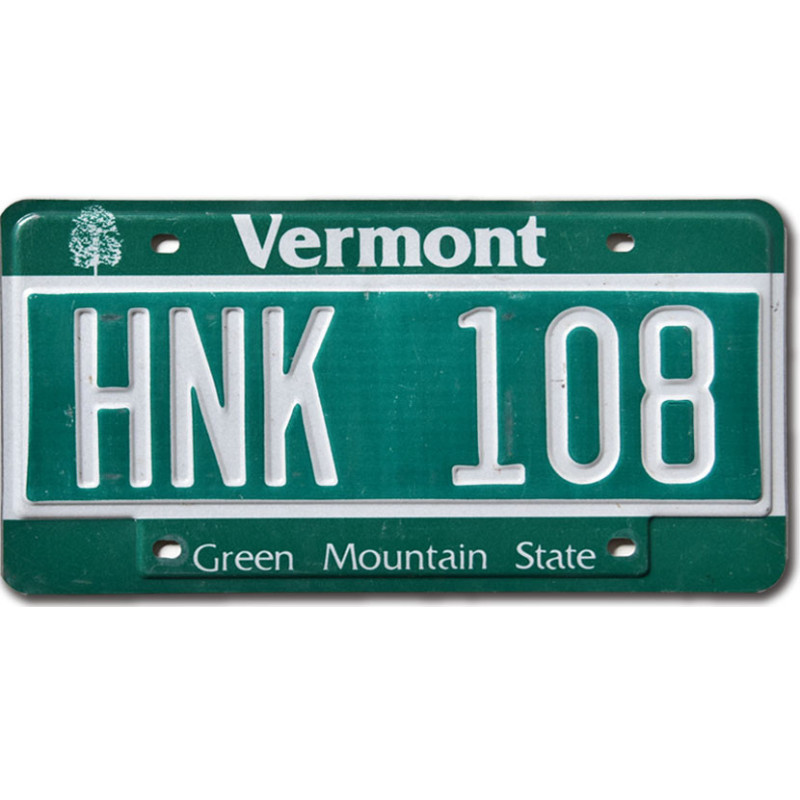 Amerikai rendszám Vermont Green Mountain HNK 108