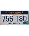 Amerikai rendszám West Virginia Wild Wonderful 75S 180