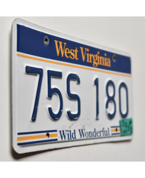 Amerikai rendszám West Virginia Wild Wonderful 75S 180