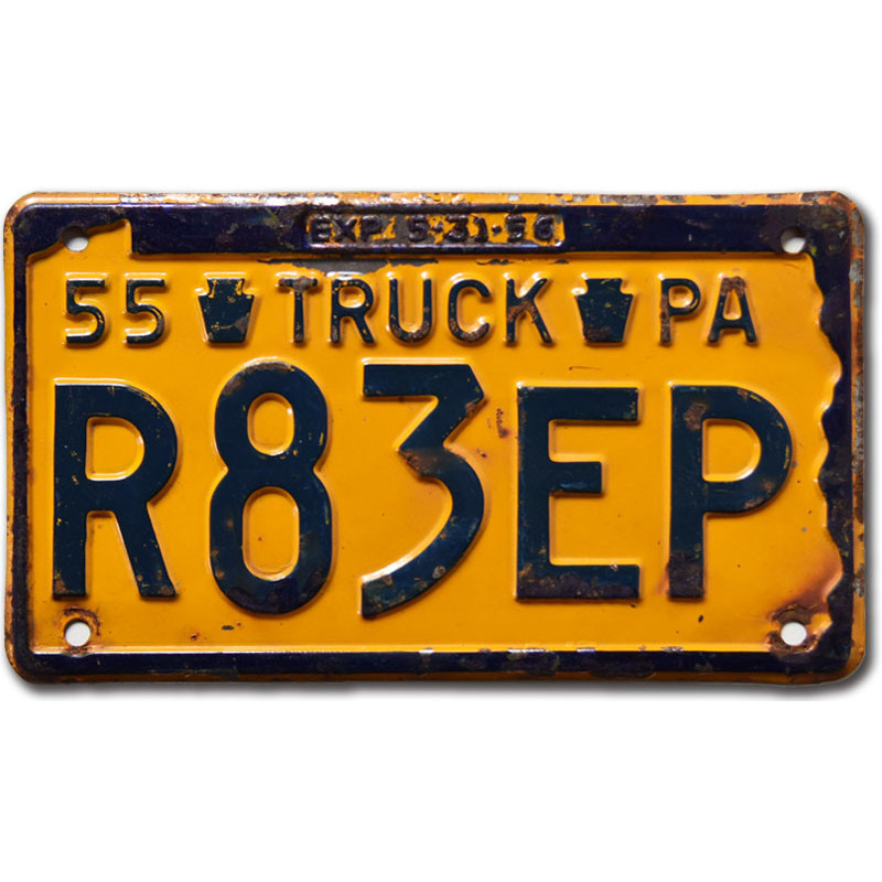 Amerikai rendszám Pennsylvania 1955 Truck R83EP