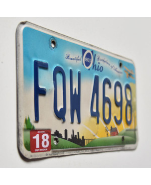 Amerikai rendszám Ohio Beautiful FQW 4698