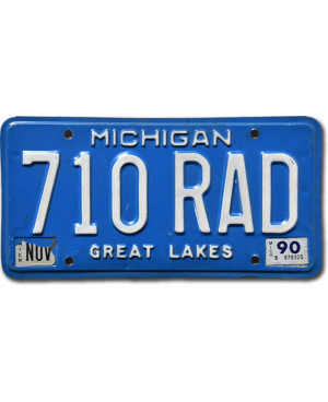 Amerikai rendszám Michigan Great Lakes 710 RAD