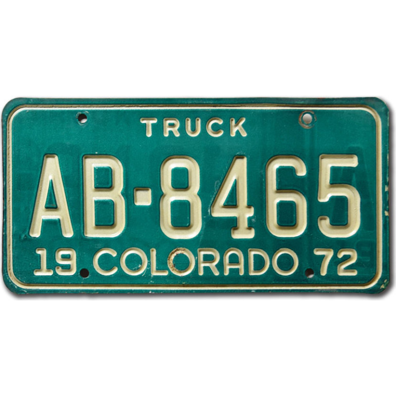 Amerikai rendszám Colorado 1972 Truck AB-8465
