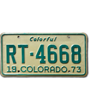 Amerikai rendszám Colorado 1973 Colorful RT-4668