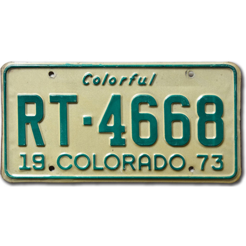 Amerikai rendszám Colorado 1973 Colorful RT-4668