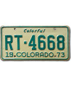 Amerikai rendszám Colorado 1973 Colorful RT-4668