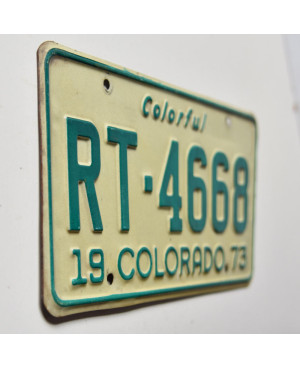 Amerikai rendszám Colorado 1973 Colorful RT-4668