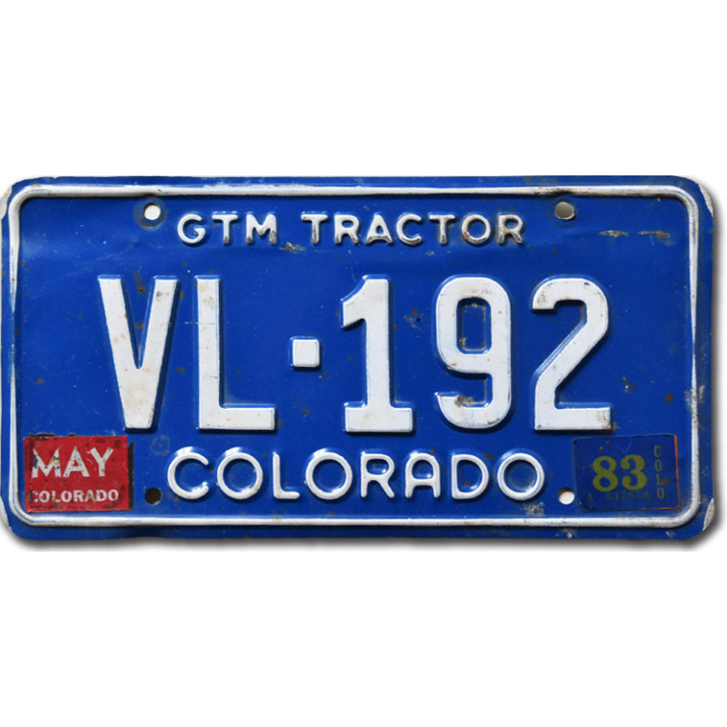 Amerikai rendszám Colorado 1973 Tractor VL-192
