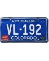 Amerikai rendszám Colorado 1973 Tractor VL-192