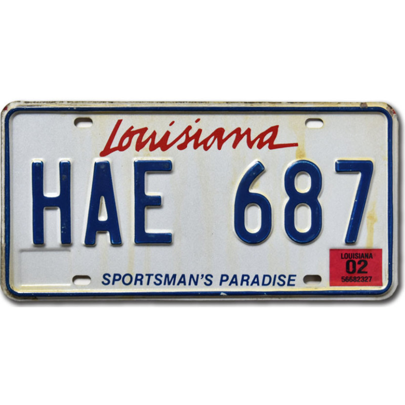 Amerikai rendszám Louisiana Sportsman´s Paradise HAE 687