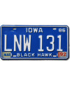 Amerikai rendszám Iowa 1986 Blue LNW 131