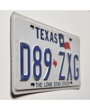 Amerikai rendszám Texas Lone Star D89 ZXG