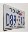 Amerikai rendszám Texas Lone Star D89 ZXG