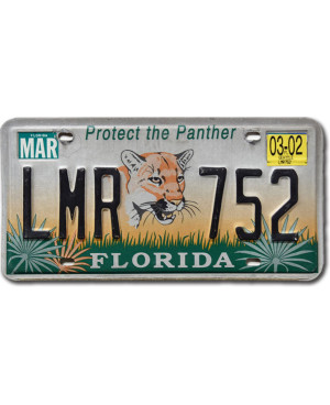Amerikai rendszám Florida Protect the Panther LMR 752