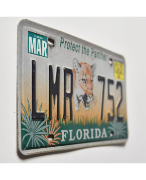 Amerikai rendszám Florida Protect the Panther LMR 752
