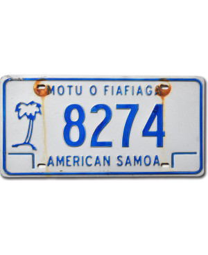 Rendszámtábla American Samoa 8274