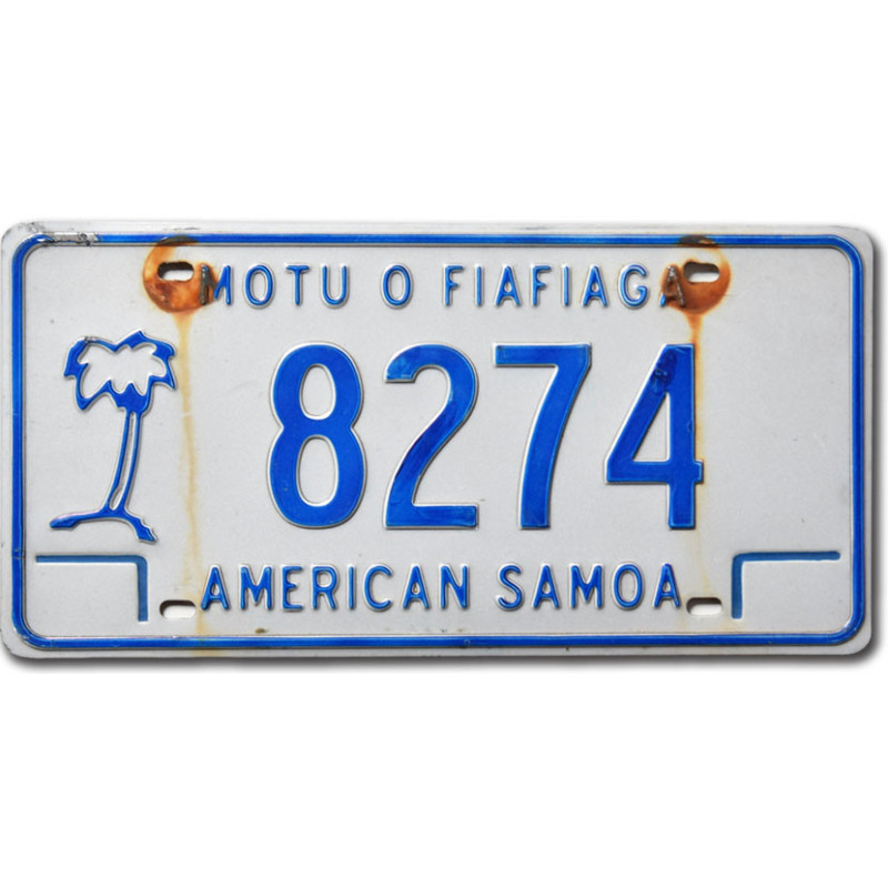 Rendszámtábla American Samoa 8274