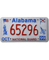 Amerikai rendszám Alabama National Guard 65296