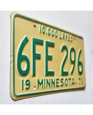 Amerikai rendszám Minnesota 1971 Lakes 6FE-296