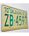 Amerikai rendszám Oklahoma is OK 1970 ZB-4597