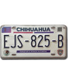 Mexikói rendszám Chihuahua EJS-825-B