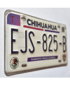 Mexikói rendszám Chihuahua EJS-825-B