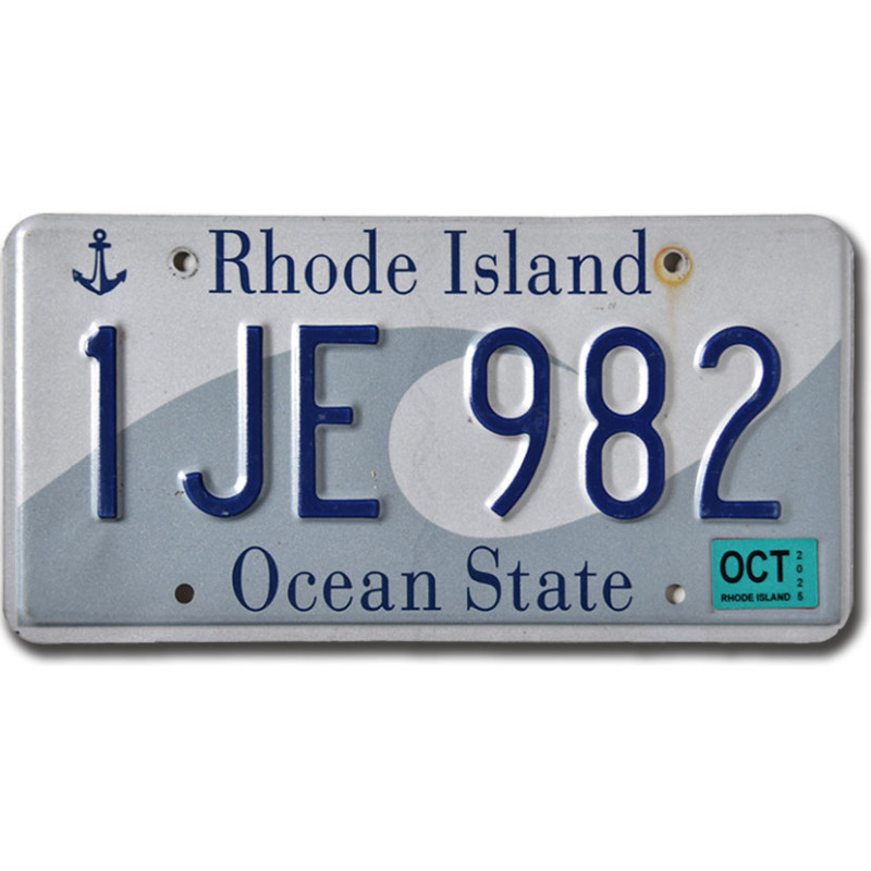 Amerikai rendszám Rhode Island Ocean State 1JE 982