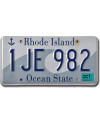 Amerikai rendszám Rhode Island Ocean State 1JE 982